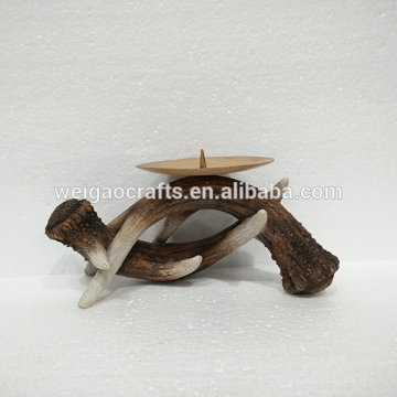 Antler theme beautiful polyresin candle holder