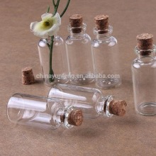 Hot sale 5ml mini decorative clear glass bottles with cork