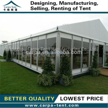 glass wall tent with PVC party marquee,tent with glass door and glass wall