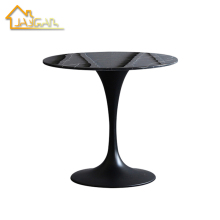 Black Marble Tulip Table for Restaurant-Style Coffee Shop