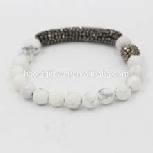 alibaba express turkey gemstone howlite turquoise stone jewelry bead bracelet