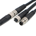 IP67/IP68 3/4/8PIN Lelaki wanita M12 M8 kabel sensor