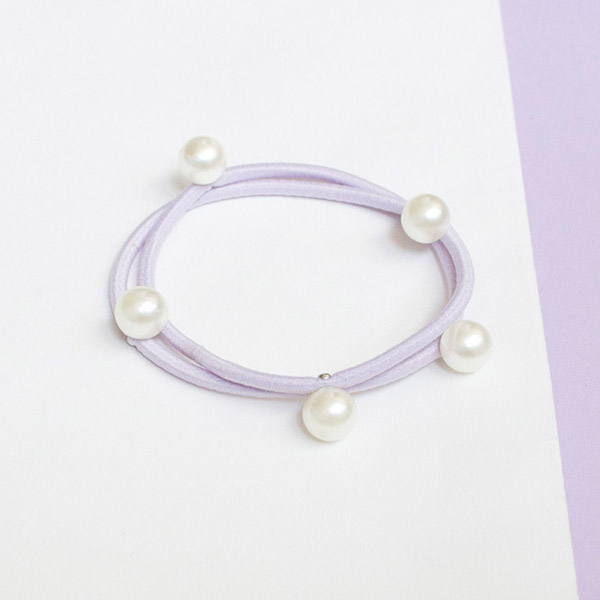 White Pearl Hair Rope Bracelet