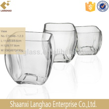 Clear cheap glass cube vases