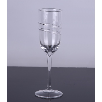 Ensemble de 2 gobelets en verre à vin transparent faits à la main