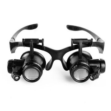 9892G LED Wearing Glasses: Jewelry Identification & Watch Maintenance Magnifier
