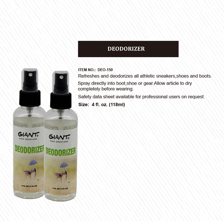 Spray per il deodorizzatore per scarpe eco-friendly con cure per scarpe di lunga durata