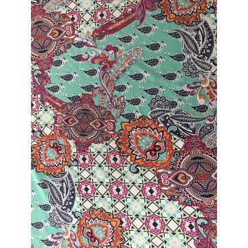 Tissu d&#39;impression Paisley Design Rayon Poplin shuttle 45S