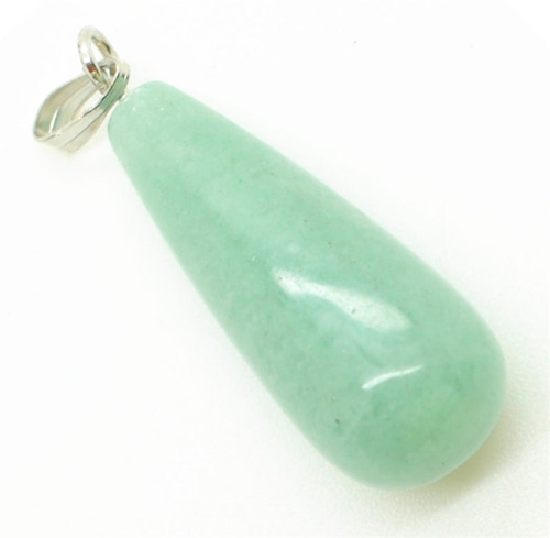 Pendentif Aventurine verte en forme de goutte d&#39;eau