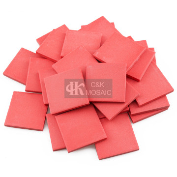 Red Ceramic Block Pieces for Mosaic Projects