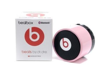 Wireless Pink Waterproof Bluetooth Speakers Portable Beatbox Monster For Ipod / Ipad Mini