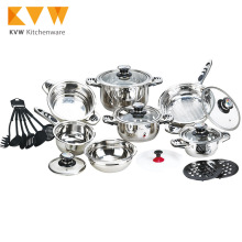 23Pcs Stainless Steel Casserole Set - Pots and Pans Cookware Set