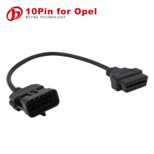 [Wholesale price] OBD1 to OBD2 OBD 2 OBDII Opel 10 Pin opel cable with high quality