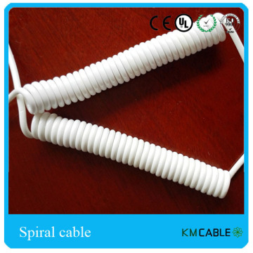 Colored spiral coiled elastic cord