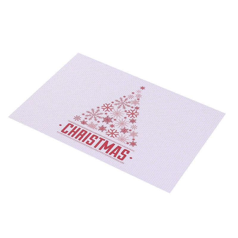 Manufacturer Christmas Table Decotation PVC Placemat Anti-Skid Tablemat