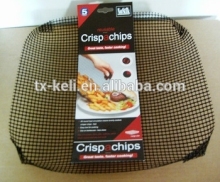 PTFE non-stick reusable mesh crisping basket /oven mesh tray 13''x13''