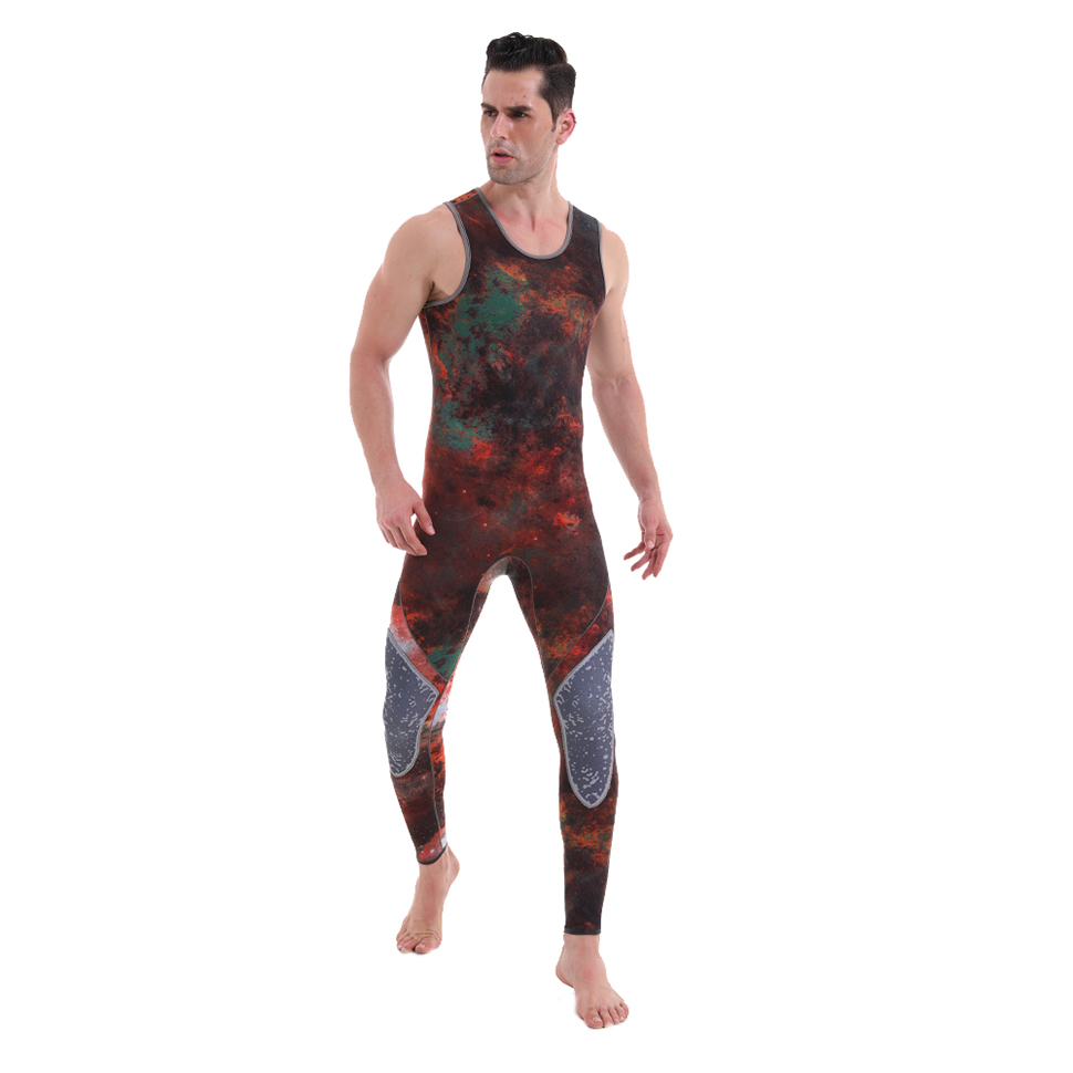 SEXKING Long John Camo Spearfishing Suit Suit Wetsuit
