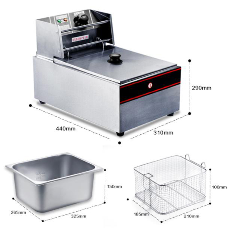 Restaurant Equipment Commercial Table top Frying Machine Electric French Fries Chips fryer