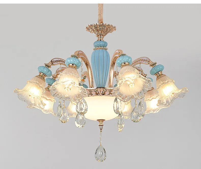 Elegant French Ceramic Chandelier for Dining Room Ambiance