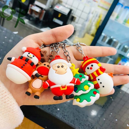 Cincin Kunci Kartun Kreatif Hiasan Krismas OEM