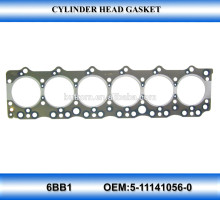 head gasket of 6BB1 top gasket cylinder head gasket engine gasket kit