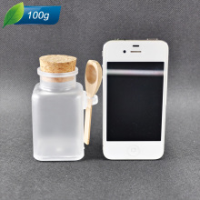 ABS Bath Salt Bottle with Wooden Cap and Spoon  plastic bottle