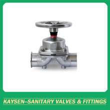 Hygienic diaphragm valves handwheel weld and clamp