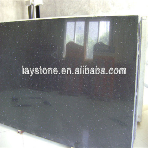 Popular black quartz slab