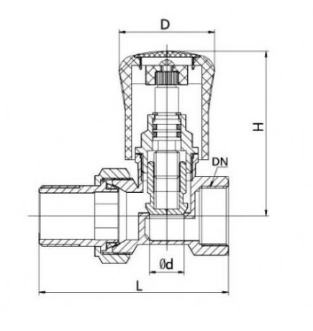 Nickel Plated Brass Radiator Valve