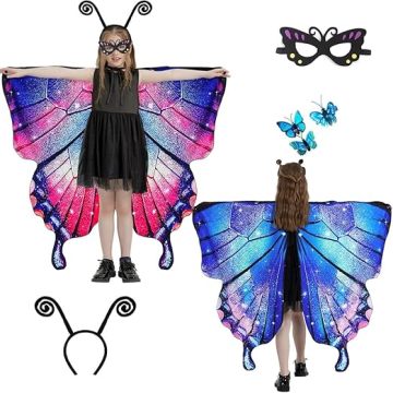 Girl's Butterfly Costumes Party Halloween Butterfly Wings
