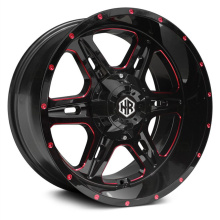 Black and red wheels for trucks dually rims