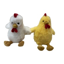 Custom White Yellow Hugging Chicken Plush Toy