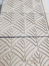 Jura beige marble caving for wall cladding