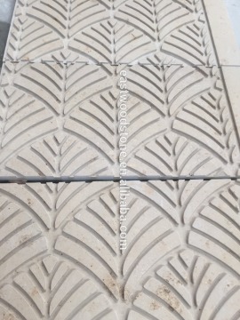 Jura beige marble caving for wall cladding