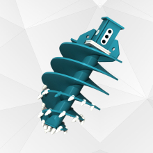 Conical Spiral Mini Excavator Attachment for Soil Augering