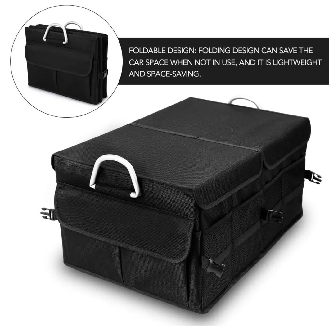 Folding Car Trunk Organizer Waterproof Car Boot Organiser Multi 1680d Oxford Cloth Pockets 60L Car Storage Bags