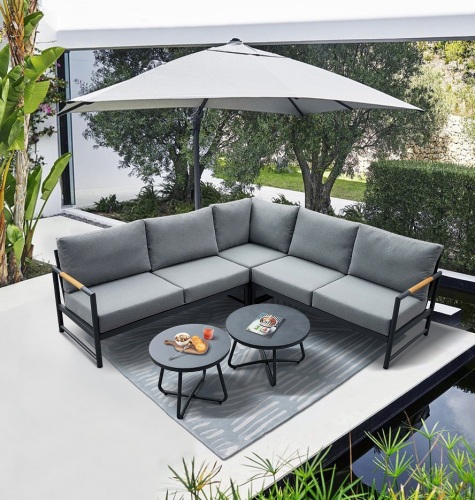 Outdoor Möbelset Teakarm Arm Outdoor Sofa