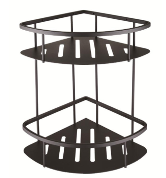 Double layer metal corner shower shelf
