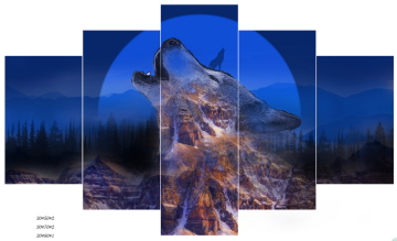 modern canvas famous animal group canvas printing model for decor