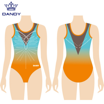 Ombre sublimated mapagkumpitensya leotard