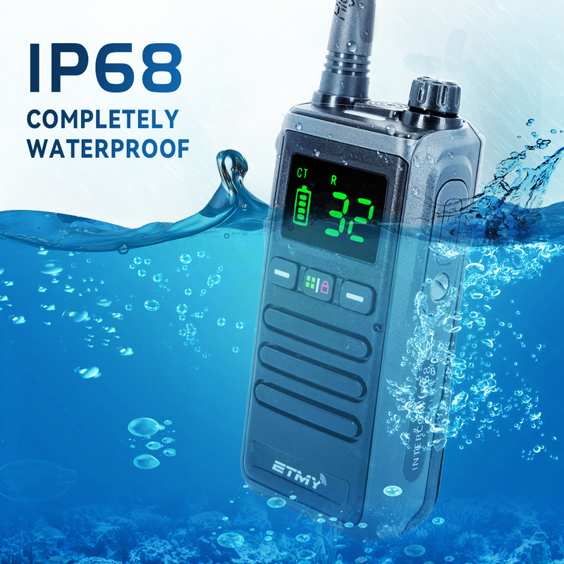 IP67 Waterproof Long Range Radio VHF UHF Etmy  ET368 IP68 Dustproof Communication Two Way Radio Hoki Toki Walkie Talkie