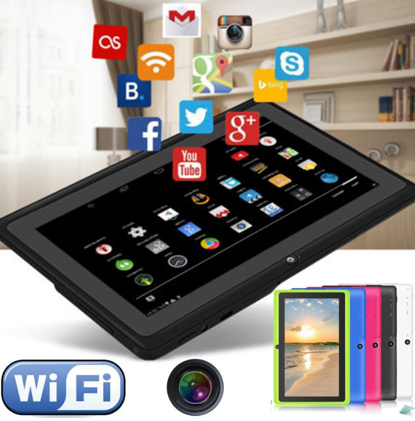 Hot Cheap Kids Learning Tablets Quad-core Full A33 HD 8G Android 9.0 Q88 7 inch Tablet