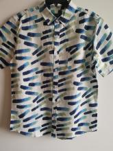 Men Casual Cotton Print Short Shirt