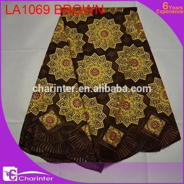 big voile lace african fashion lace fabric charinter lace swiss voile big lace african wedding lace fabric LA1069 brown