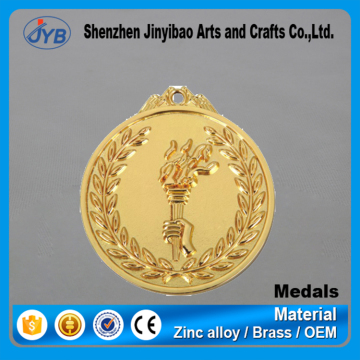 high quality custom first second and third medals golden school medal