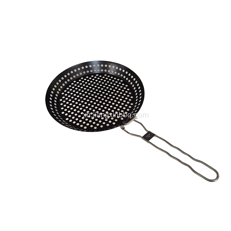 I-Non-Stick Round Grilling Wok eneHandle yokuSonga