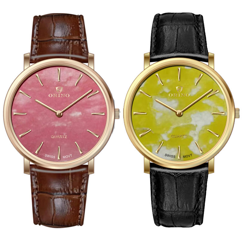 men gemstone quartz watches