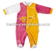 Front opening cute velvet baby romper 94818