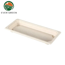 Disposable Biodegradable Food Container Bagasse Sushi Tray