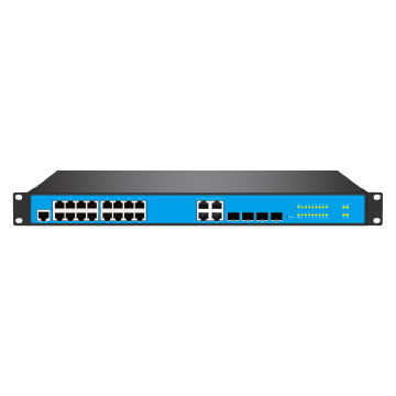 20 Port Managed Ethernet Switch with 4 SFP - L3 VLAN, QoS, SNMP, LACP Management